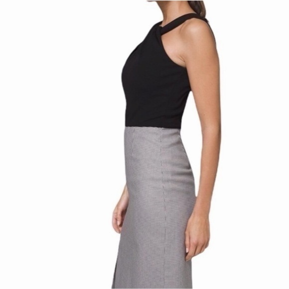 White House Black Market Black and Houndstooth Dress - Picture 2 of 5